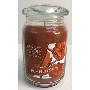 Yankee Pumpkin Spice Candle 22 oz Home Classics Single Wick Glass Jar NEW